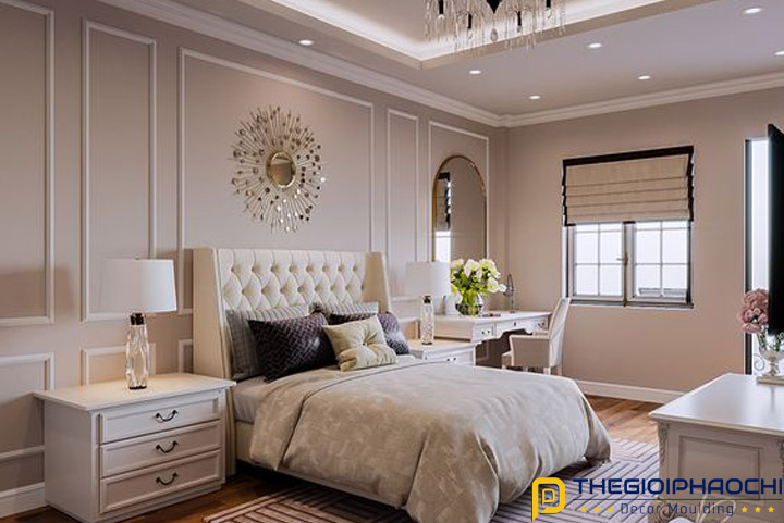 phào chỉ trang trí tường phòng ngủ đẹp